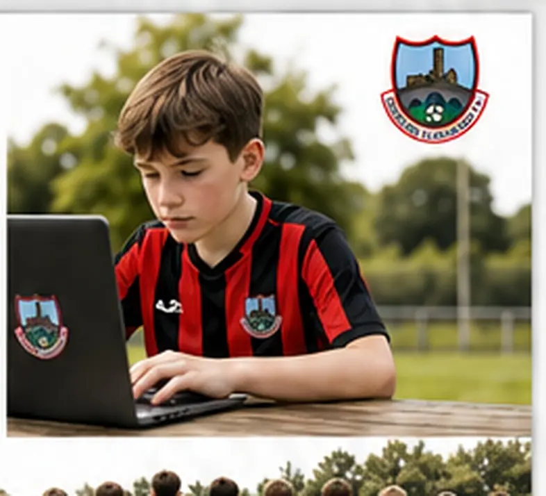 Young Cregmore Claregalway player using the online registration portal