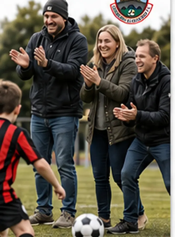 Parents supporting young players from the touchline